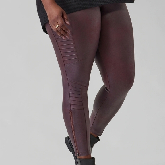 Athleta Delancey Gleam Moto Tight Decadent Chocolate NWT Plus Size 3X - Picture 1 of 6